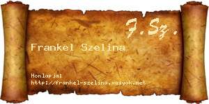 Frankel Szelina névjegykártya